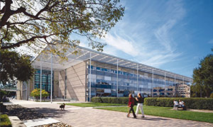 CCSR Building。免疫、血液、循環器、放射線など様々なラボの研究室がある。